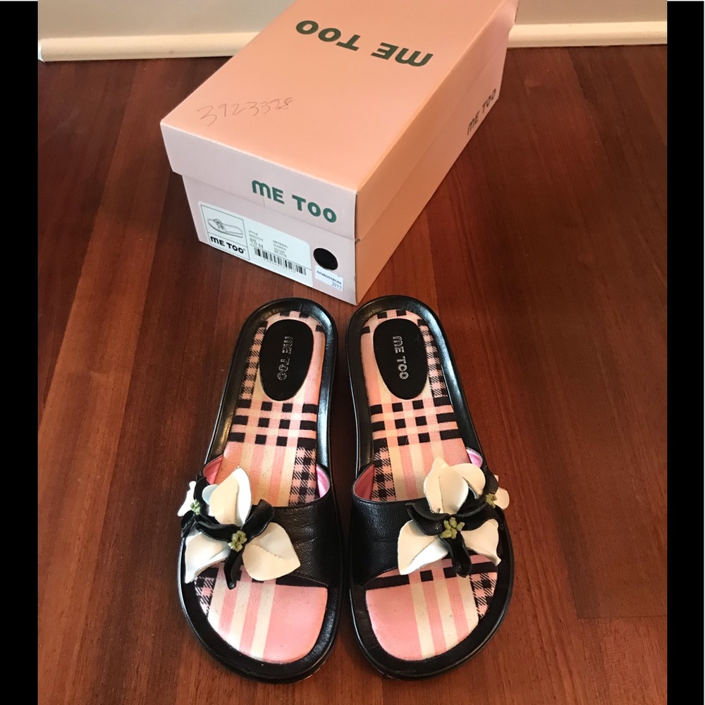 Me Too Black & White Sandals